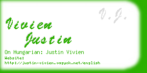 vivien justin business card